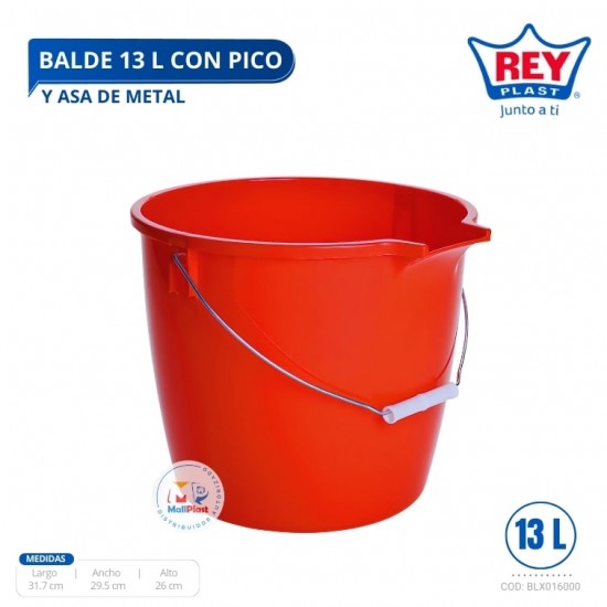 BALDE 13 LT C/PICO ASA METAL REY